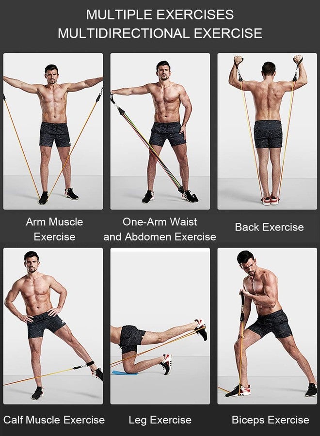OTAN Resistance Bands Set 12-Pieces Packed Exercise Bands with Door Anchor, Handles, Waterproof Carry Bag, Legs Ankle Straps for Resistance Training, Physical Therapy, Home Workouts - Image 5