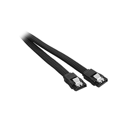 CableMod ModMesh Sleeved SATA 3 Cable (Black, 30cm) - Image 2