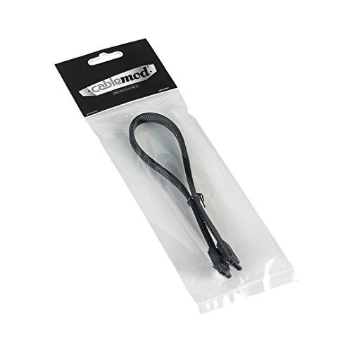 CableMod ModMesh Sleeved SATA 3 Cable (Black, 30cm) - Image 4