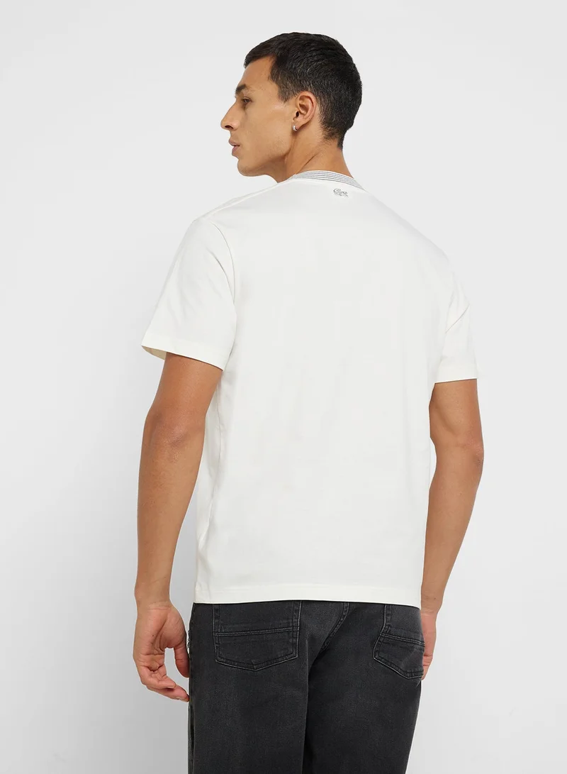LACOSTE Crew Neck Short Sleeve T-Shirt