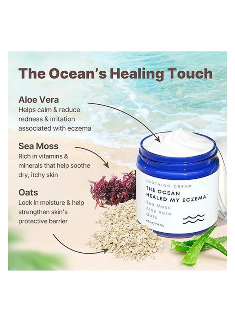 Natural Soothing Eczemas Cream, Healed Sea Moss Colloidal Oats, Hydrating Soothing Cream, for Dry Sensitive and Eczema Prone Skin, Dermatological Body Cream, Daily Body & Face Application (118ml) - pzsku/Z8FFE043EC22F93081EEBZ/45/_/1720078491/8fb17cf9-ffb9-411a-9453-e8b574b3a8af