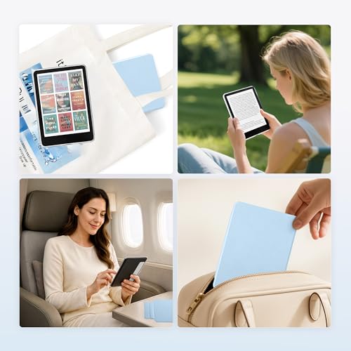 SESENSE Detachable Magnetic Case for 7'' Kindle Paperwhite 12th Gen 2024 and Kindle Colorsoft Signature Edition, Slim PU Shell Cover Case with Auto Wake/Sleep, Light Blue - Image 5