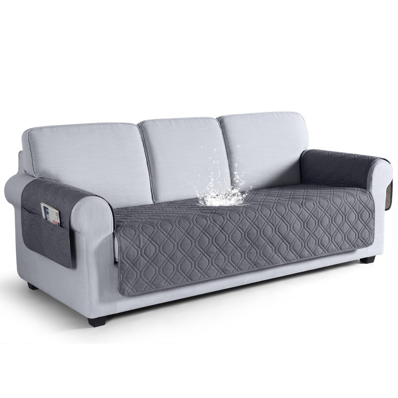 VANSOFY Couch Cover, Waterproof Sofa Covers Washable Slipcover Furniture Protector Couch Seat Covers Non-Slip Couch Cover for Dogs, Pets(Sofa, Dark Gray) - Image 1