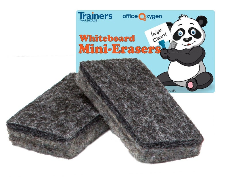 Trainers Warehouse Mini Erasers for Whiteboard DryErase Set of 30 erasers 25 Long for Classroom and Office  Fits in Small Hands  Whiteboard  Melamine Surfaces