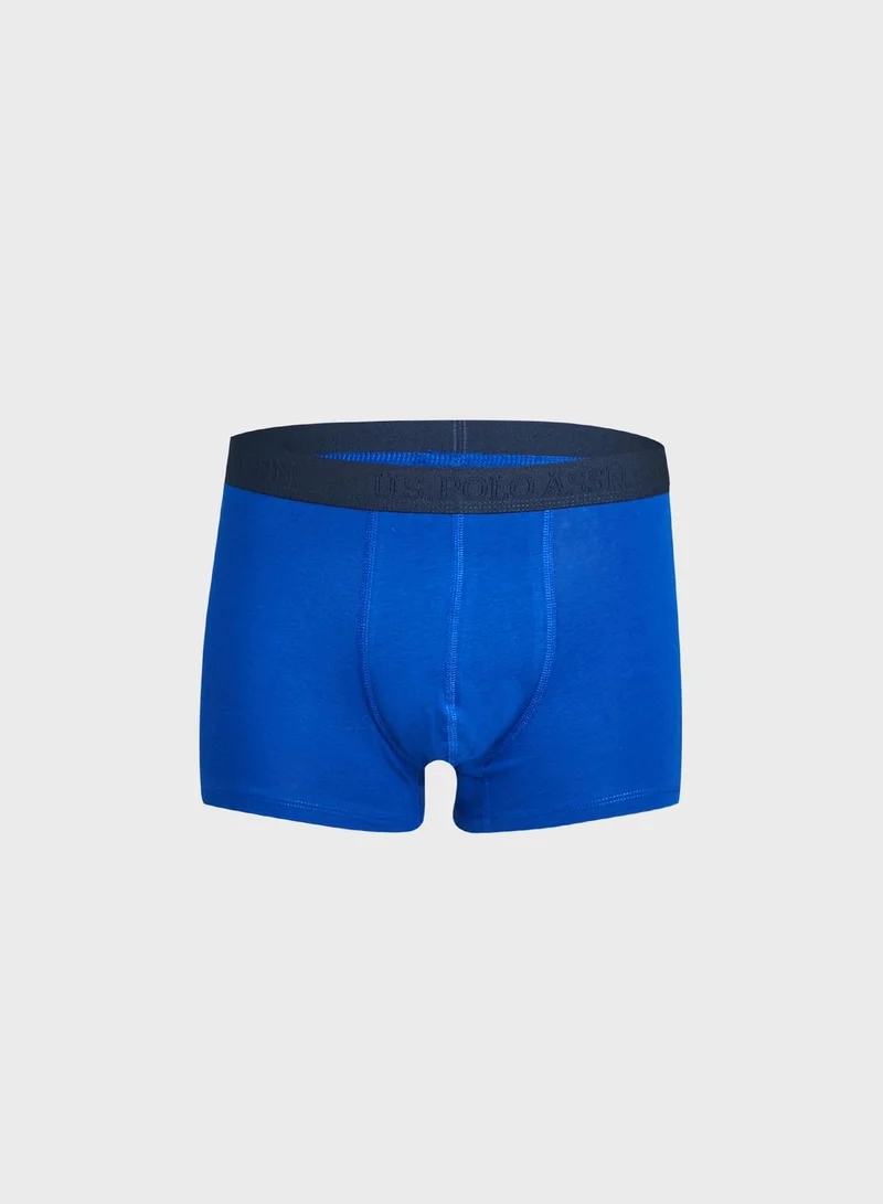 U.S. Polo Assn. 3 Pack Logo Print Trunks
