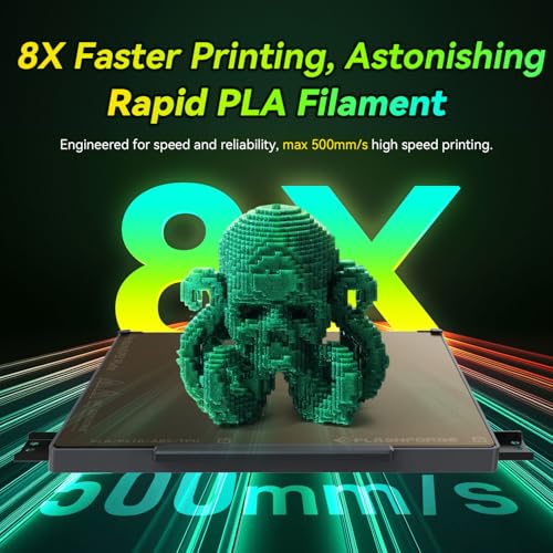 FLASHFORGE Xmas Series Rapid PLA Filament Aurora Green, High Flow Speedy 3D Printer Filament Max 500mm/s High-Speed Printing, Radiated Unparalleled Brilliance, Twinkling and Ultra-Smooth Finish - Image 3
