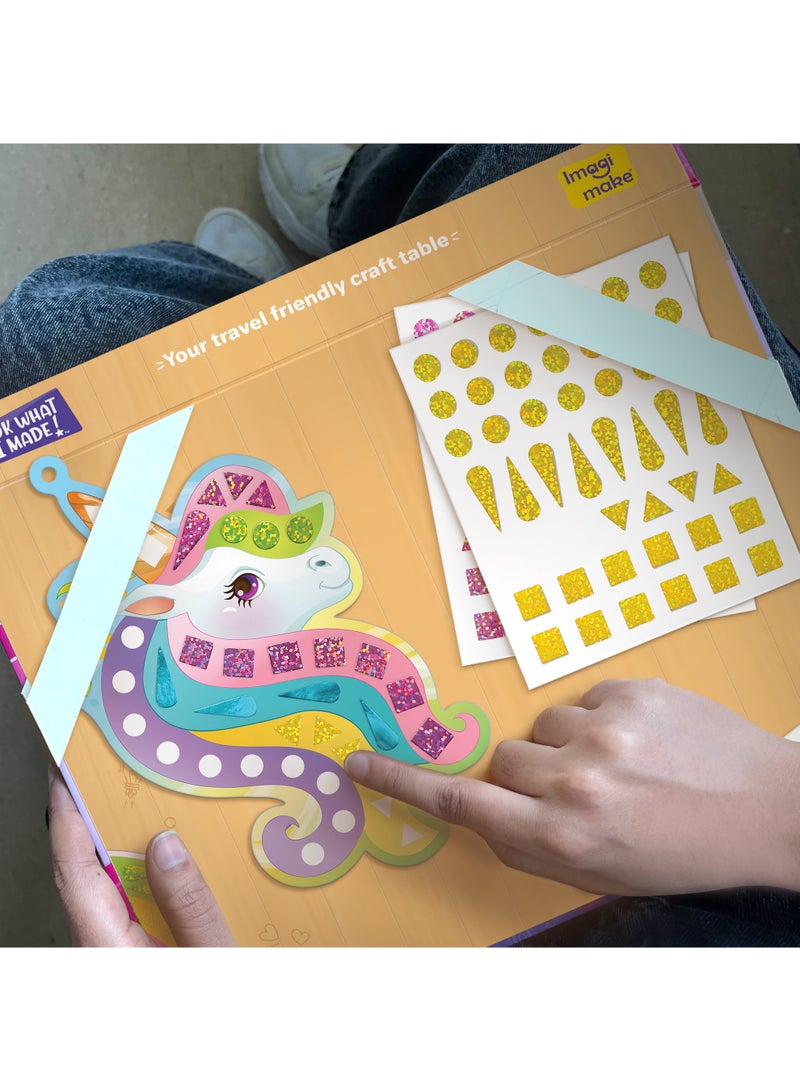 Imagimake Mirror Mosaic Princess & Unicorn DIY Art & Craft Kit | 950+ Foil Stickers | Kids Creative Toy - Image 3