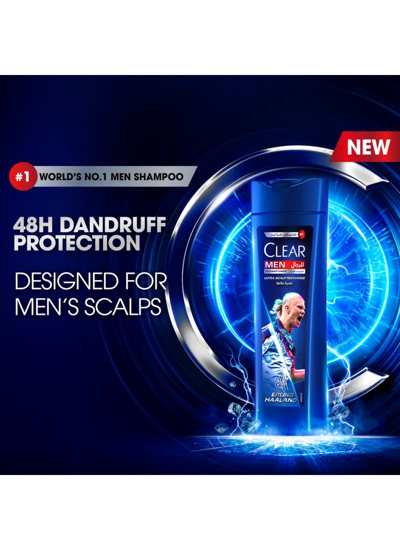 CLEAR Men Anti Dandruff Shampoo Ultra Scalp Recharge Haaland Edition 100% Dandruff Free Hair And Nourished Scalp 400ml - Image 3