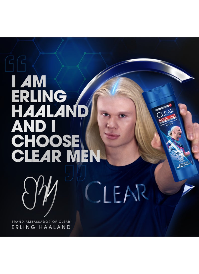 CLEAR Men Anti Dandruff Shampoo Ultra Scalp Recharge Haaland Edition 100% Dandruff Free Hair And Nourished Scalp 400ml - Image 4