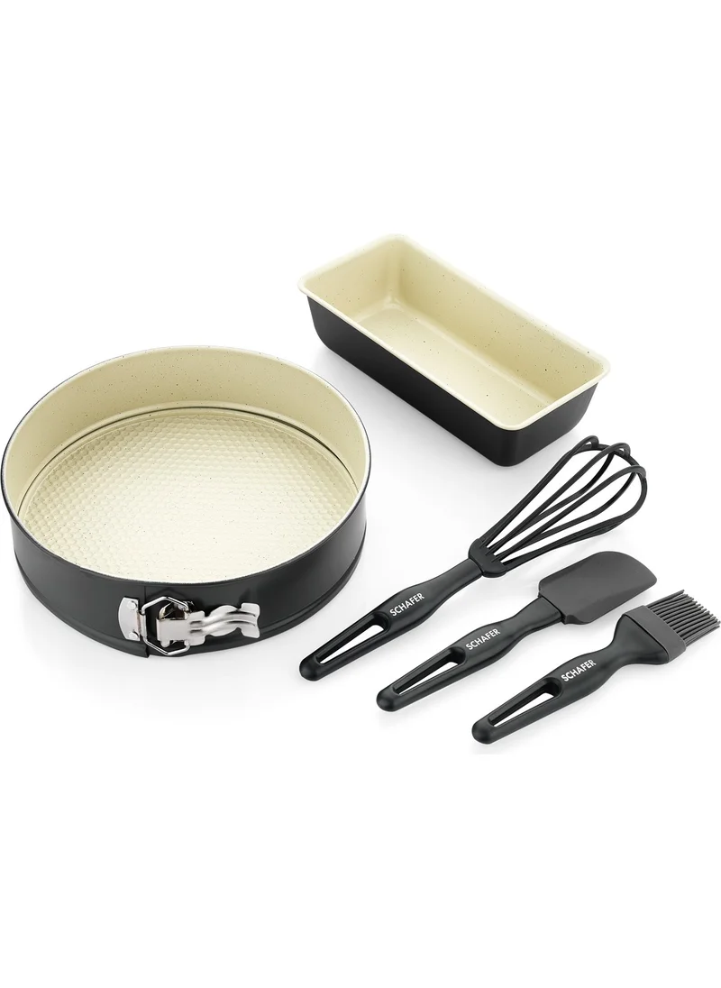 شافر Ariana Cake Mold + Cake Set 5 Pieces - Gray
