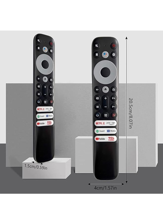 erorex - Replacement Tcl Remote Control Rc902V For Tcl Android Tv Mini Led Qled 4K Uhd Smart Tv With Netflix Youtube Guard Media And Tcl Channel No Voice Function - Image 1