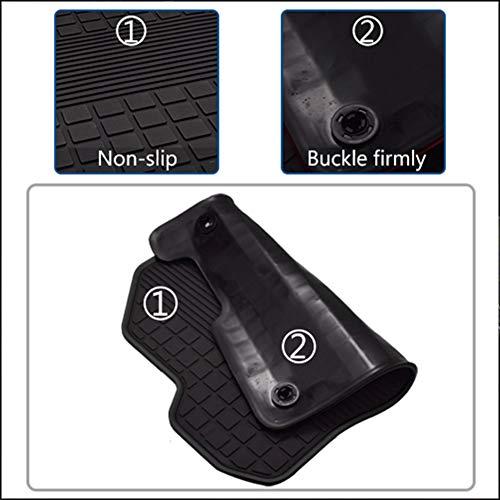 Megiteller Car Floor Mats Custom Fit for Hyundai Sonata 2015 2016 2017 2018 2019/2016-2020 Kia Optima Odorless Washable Heavy Duty Rubber (All Weather) Floor Liners Set Black - Image 4