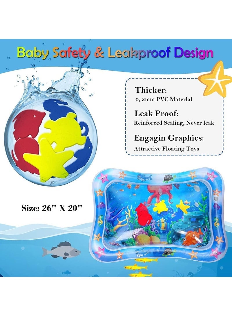 بيوينتي Baby Water Mat, Water Baby Game mat, Inflatable Baby Play Mat and Toddlers is The Perfect Fun time Play Activity Center Your Baby's Stimulation Growth - Image 3