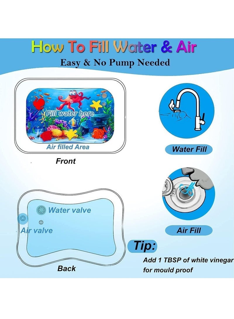 بيوينتي Baby Water Mat, Water Baby Game mat, Inflatable Baby Play Mat and Toddlers is The Perfect Fun time Play Activity Center Your Baby's Stimulation Growth - Image 4