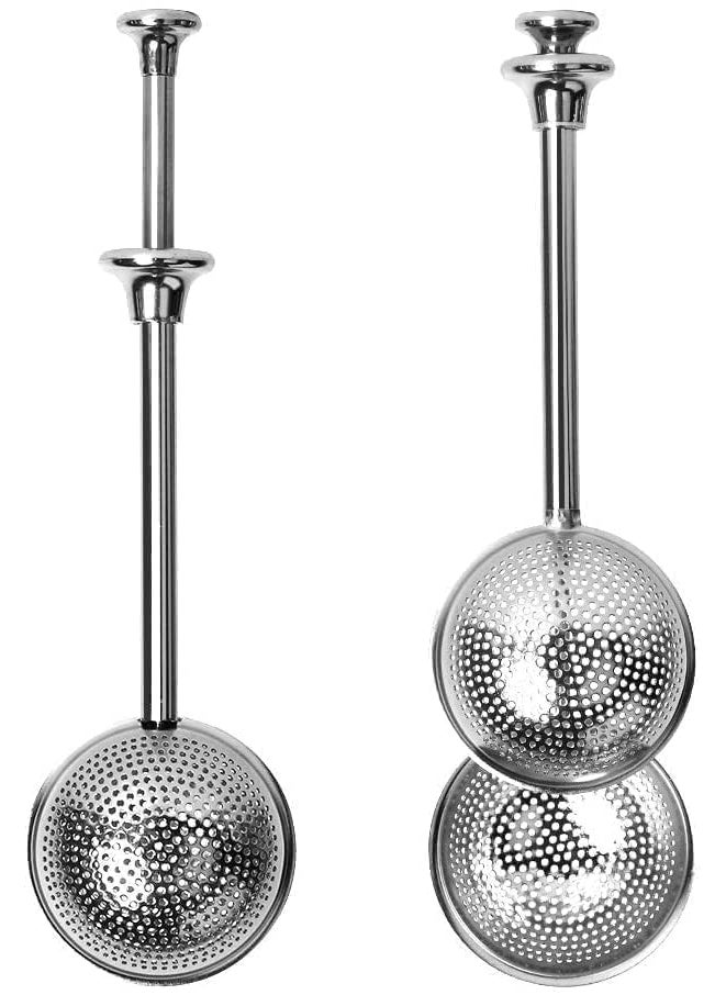 KIRIADA KIRIADA Stainless Steel Tea Infuser Strainer Filter Ball Shaped Long Handle Tea Infuser Ideal for Steeping Leaf Teas Flowers Herbs Easy to Use Durable Convenient Green Tea Infuser tea filter  - Image 2