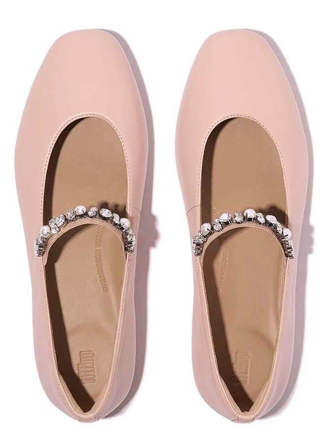 Fitflop DELICATO BALLERINA - PEARL AND CRYSTAL ADORNMENT