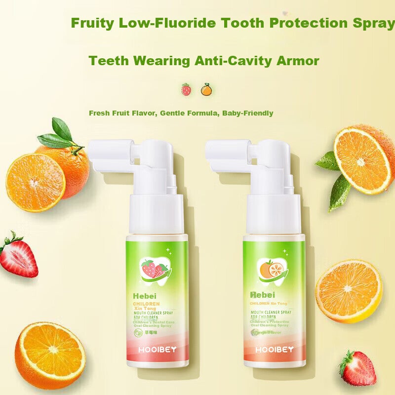JD Jing Zao HOOLBEY Infant Oral Care Spray Antibacterial Fluoride Cavity Prevention Orange Flavor Mild 20ml - Image 2