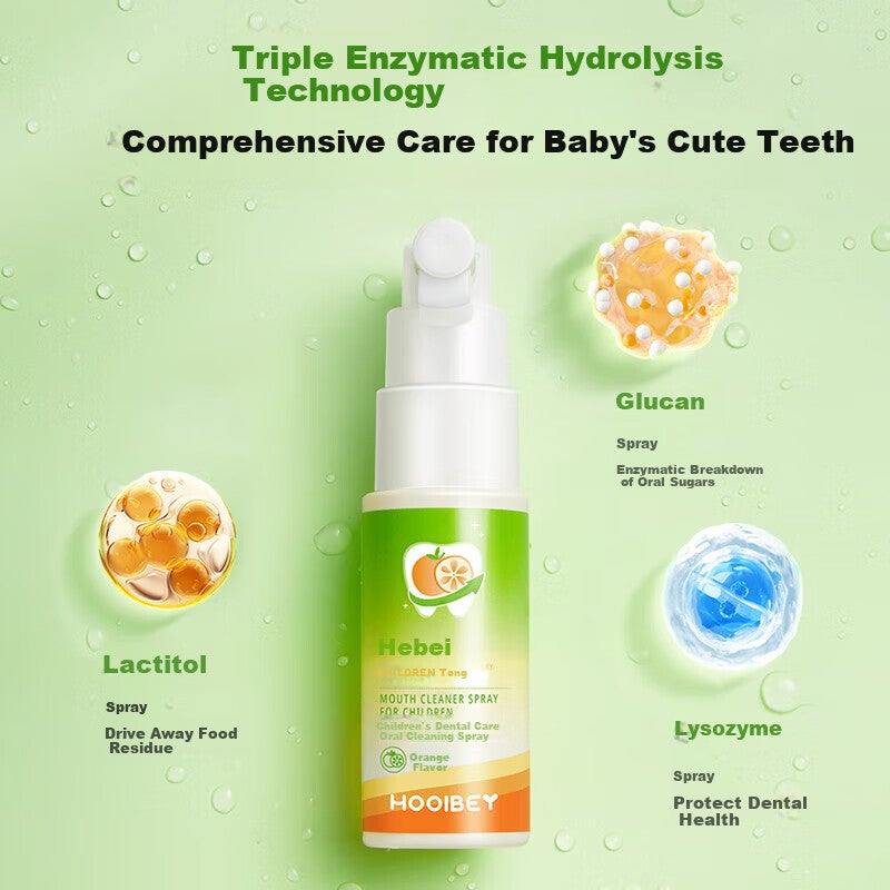 JD Jing Zao HOOLBEY Infant Oral Care Spray Antibacterial Fluoride Cavity Prevention Orange Flavor Mild 20ml - Image 3