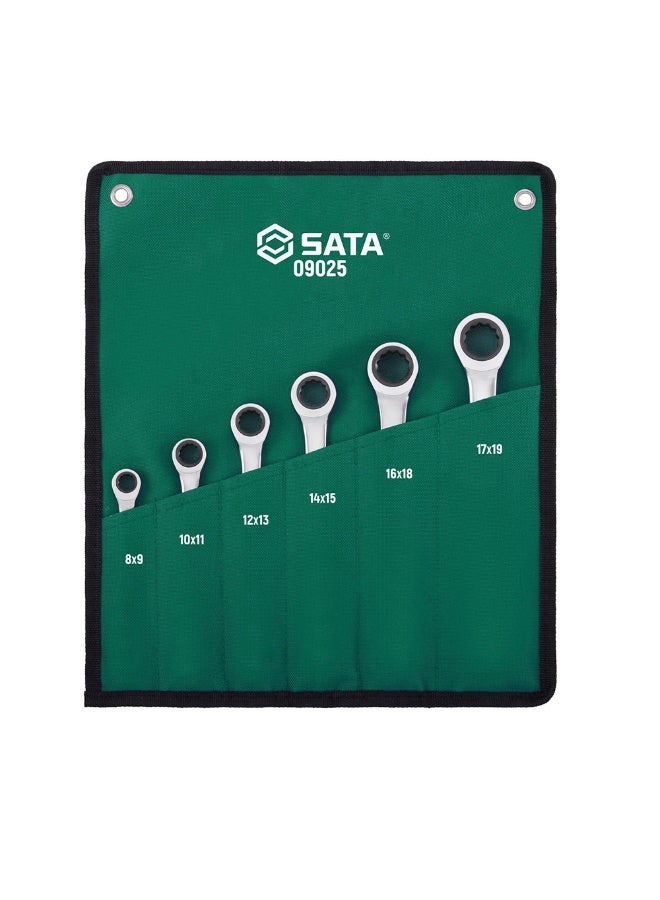 SATA GL09025 6-Piece Metric Double Box Ratcheting Wrench Set - Image 1
