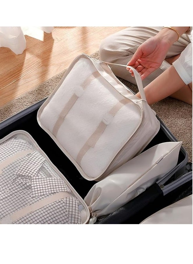 Travel Bag Organizer Set - 7 Pieces in Various Sizes for Organizing Clothes and Accessories - Stylish and Durable Design for Travel and On-the-Go