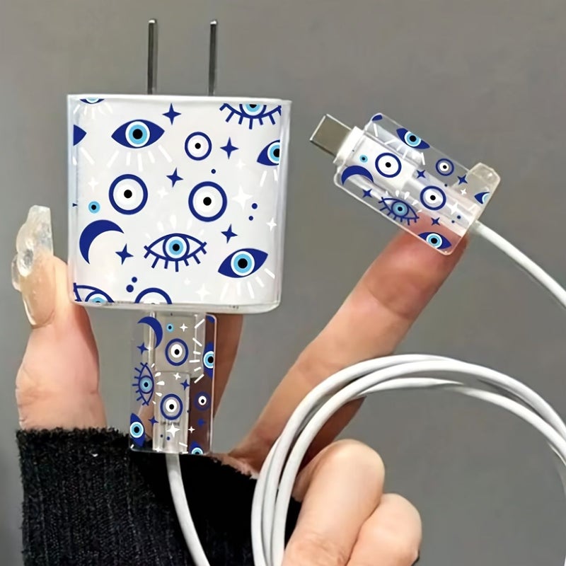 3Pcs TPU Printed Protective Case for iPhone Charging Cable, Compatible with 20W Power Adapter, Prevent Cord Damage and Extend Cable Life - Image 3
