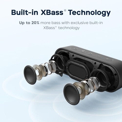 Tribit Updated Version XSound Go Wireless Bluetooth 5.3 Speakers with Loud Stereo Sound & Rich Bass 16W,24H Playtime,150 ft Bluetooth Range,Outdoor Lightweight IPX7 Waterproof,Built-in Mic(Blue) - Image 2