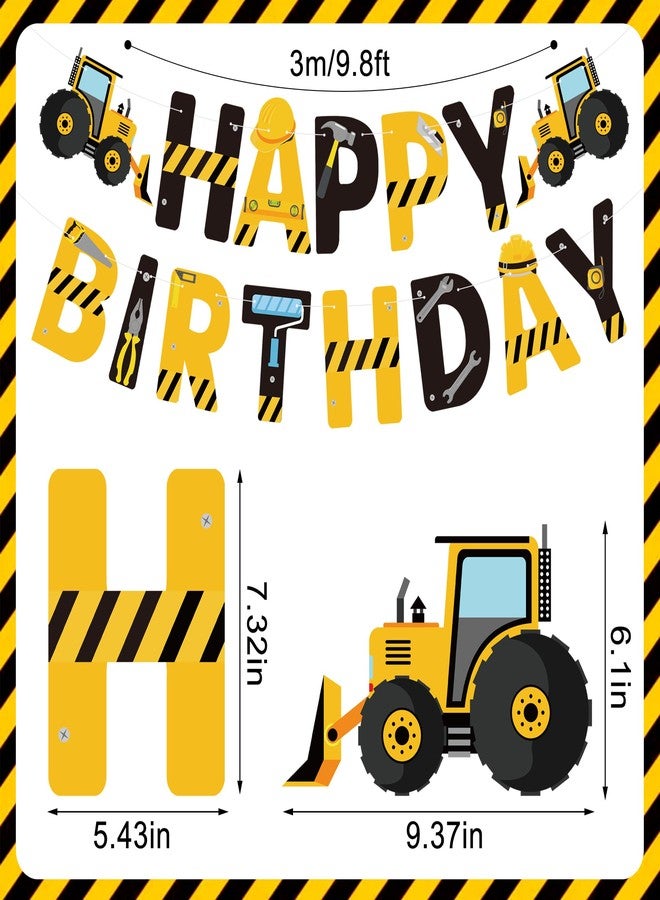 Fairooth 27 Pcs Construction Happy Birthday Banner Vehicle Truck Hanging Swirls Construction Party Ceiling Streamers Decoration for Birthday Party Decor - Image 2