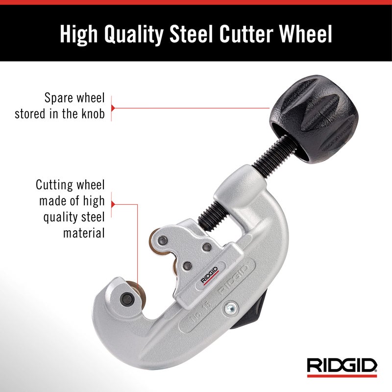Ridgid 32920 model 15 Screw Feed Tubing Cutter, 3/16" To 1-1/8" Tube Cutter - Image 5