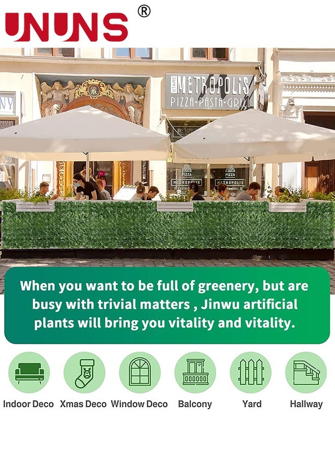 UNUNS Artificial Fences,5pcs Faux Ivy Fence Privacy Screen, UV-Anti Artificial Fake Ivy Hedge,Light Green Artificial Hedge Backyard Decor for Indoor, Outdoor,Garden,Fence,Balcony and Many Other Scenarios,0.5x1m - Image 5