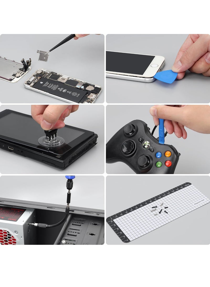 Uwals Precision Screwdriver Set 152 in 1 Small Magnetic Screwdriver Set with Case, Electronic Repair Tool Kit for Computer, Laptop, iPhone, Macbook, PC, PS5, Xbox Controller, RC, Jewelers, Glasses - Image 5