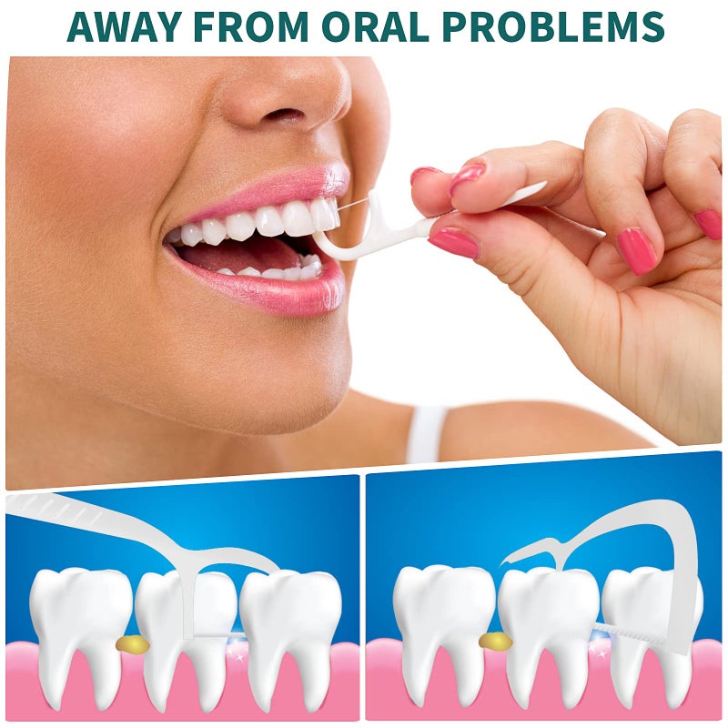 WLLHYF Portable Dental Floss Case Automatic Dental Floss Pick Organizer Travel Flosser Dispenser Storage Refillable Holder Boxes with 10 Floss Picks for Teeth Cleaning - Image 5