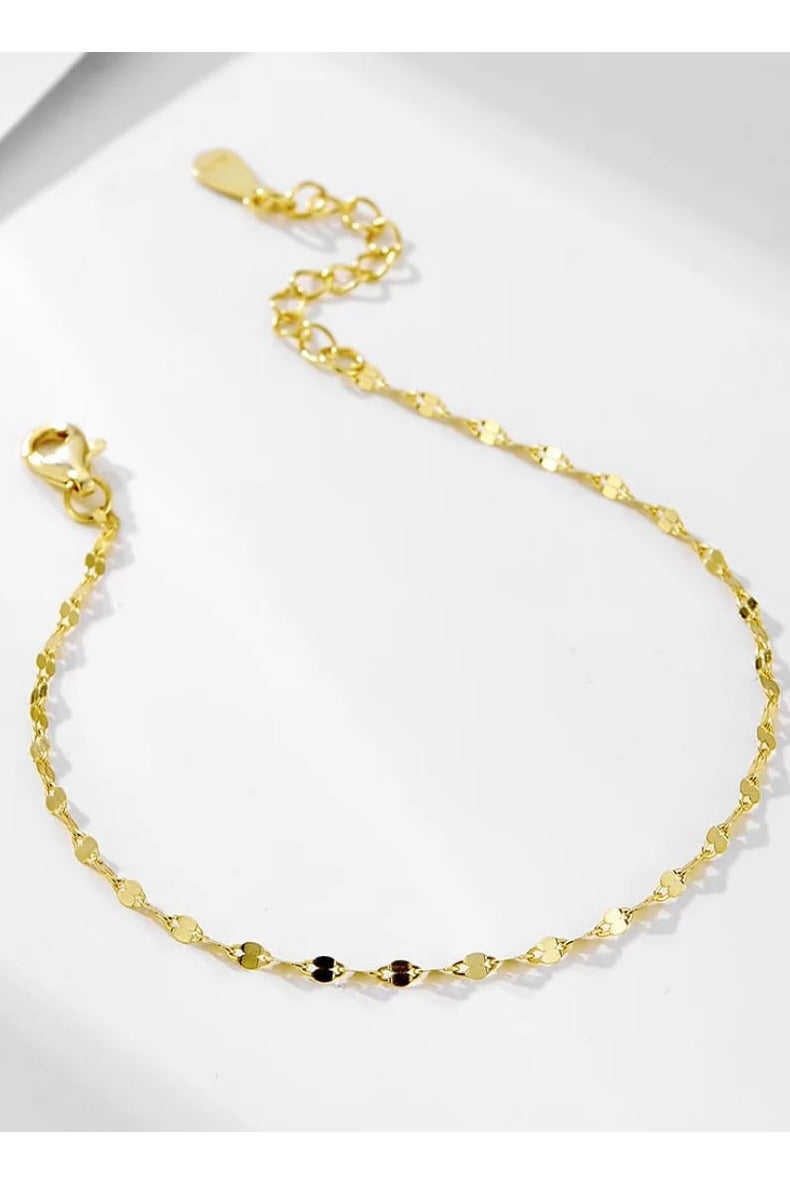 Luxuria 18K Gold Plated Stainless Steel Anklet Bracelets for Women, Simple Elegant Summer Anklet Boho Snake Bone Chain Beach Foot Jewelry - Image 3