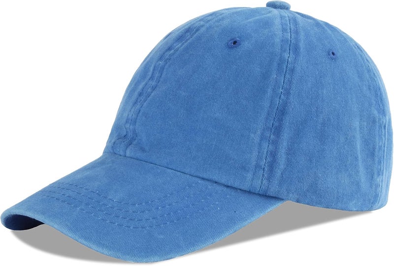 LANGZHEN Unisex Baseball Cap 100% Cotton Fits Men Women Washed Denim Adjustable Dad Hat - Image 1