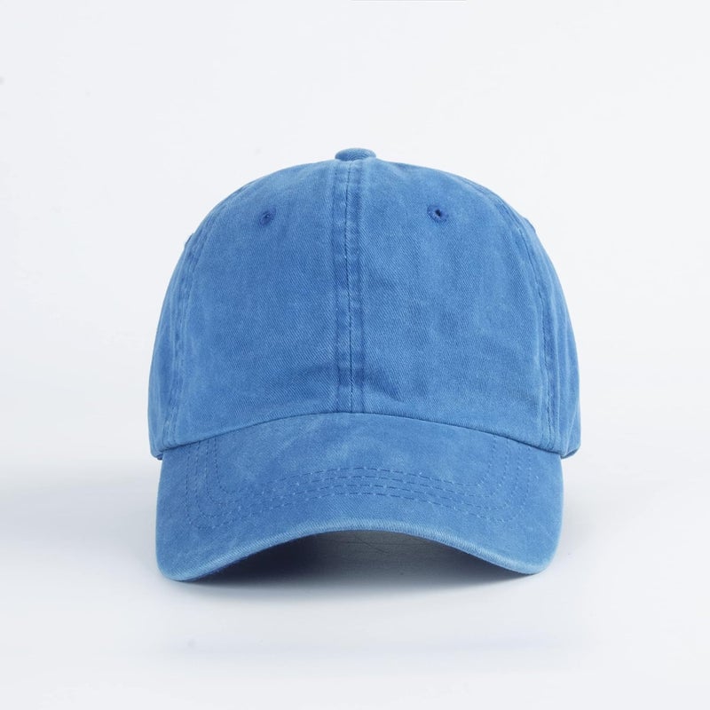 LANGZHEN Unisex Baseball Cap 100% Cotton Fits Men Women Washed Denim Adjustable Dad Hat - Image 2