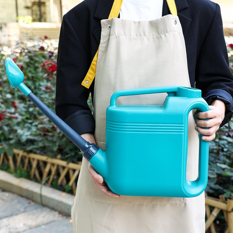 Ebristar 1.5 Gallon Watering Can for Outdoor & Indoor Plants, Large Garden Watering Pot with Lightweight and 5.5L Capacity, Plastic Watering Can with Long Spout and Metal Removable Sprinkler Head - Aquamarine - Image 5