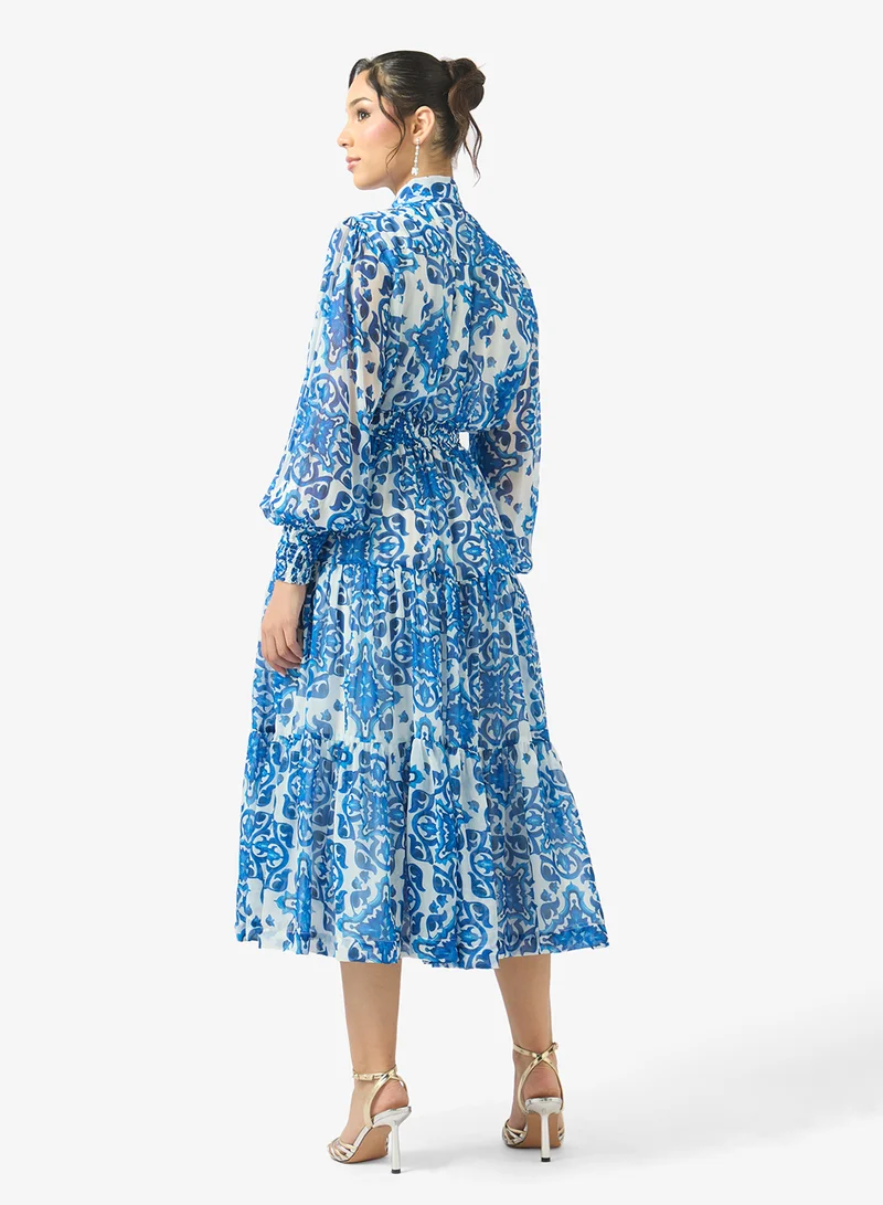 جولدن ابل Printed Maxi Dress