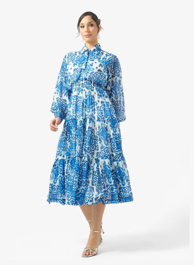 جولدن ابل Printed Maxi Dress