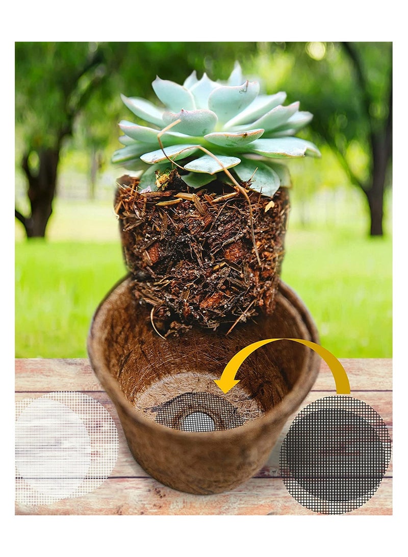 Luckam Flower Pot Hole Mesh Pad, 50 Pack 4x4 Inch Garden's Drainage Mesh Hole Screens Prevent Soil Loss Anti, Flower Pot Bottom Hole Gasket Breathable Filter Pad Gardening Tools - Image 4