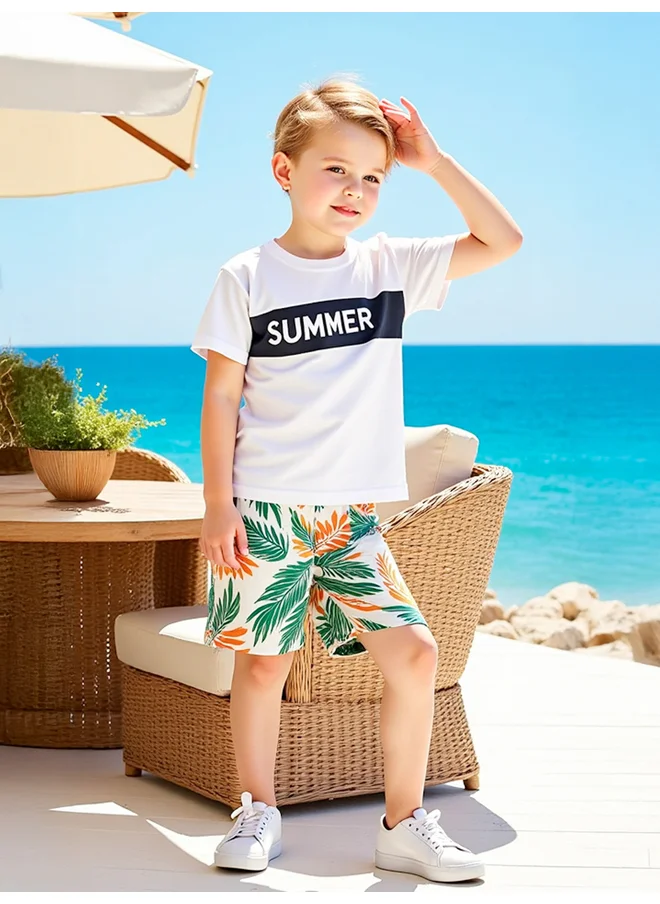 Take Two Take Two Kids Multi 2pcs Graphic Print Short Sleeve T-Shirt and Shorts