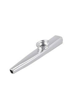 Mike Music Metal Kazoo Aluminum Alloy Kazoo Musical Instrument for Child Adult Beginner Guitar Ukulele Companion Flute Accompaniment Instrument - Silver  - Image 3