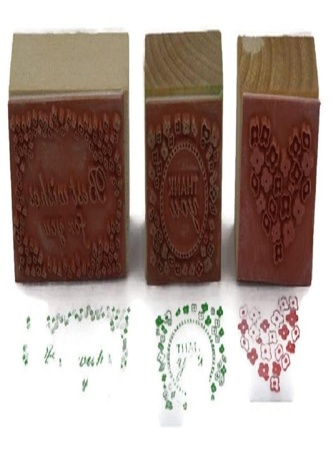 kreni 8-Piece Card Making Stamps Set - Wood Mounted Rubber Stamps for Card Making, DIY Crafts, Scrapbooking - Happy Birthday, Thank You, Congratulations, with Love - Image 5