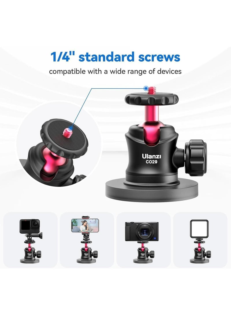 ULANZI Magnetic Camera Mount for GoPro, Strong Magnetic Mount with 360° Rotation Ball Head and Built-in 6 Magnets, Compatible with GoPro Hero 11/10/9/8/7/6, DJI OSMO Action, Insta360 - Image 3