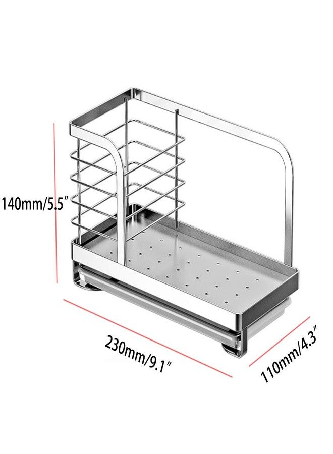 MINGFANITY Kitchen Countertop Dish Soap and Dishwashing Brush Holder, SUS 304 Stainless Steel Sponge Organizer, Basket for Cleaning and Scrub Tool, Kitchen Sink Brush Caddy Holder - Image 2