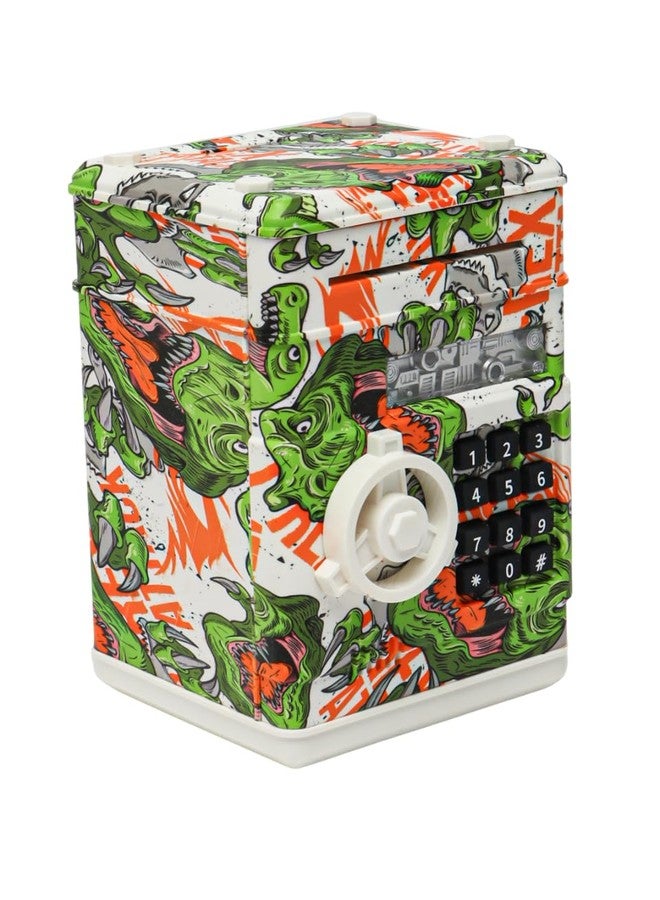 Mummy Please ATM Piggy Bank|Mini ATM|Coin Bank Money Saving Box with Password,【Grafitti Green】 Kids Safe Money Bank for Kids with Auto Grab Note Slot - Image 1