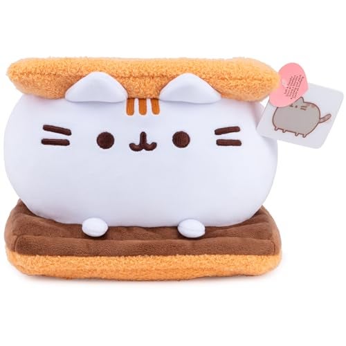 GUND Pusheen S’mores Squisheen Plush, Stuffed Animal for Ages 8 and Up, Brown/White, 12” - Image 1