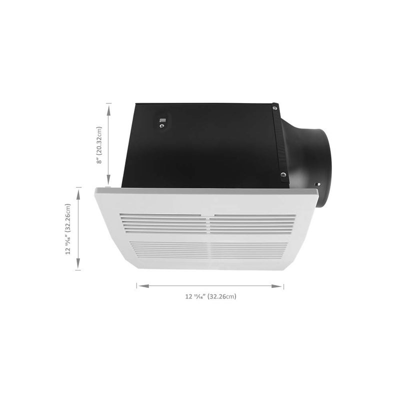 BV Bathroom Exhaust Fan 200CFM - 2.0 Sones, 6" Duct Collar, Rooms Up to 200 Sq. Ft.| Ventilation Fan, Stainless Steel - Ultra-Quiet & HVI 2100 - Image 5