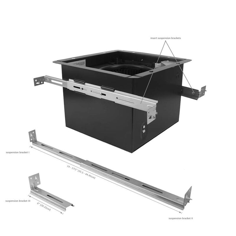 BV Bathroom Exhaust Fan 200CFM - 2.0 Sones, 6" Duct Collar, Rooms Up to 200 Sq. Ft.| Ventilation Fan, Stainless Steel - Ultra-Quiet & HVI 2100 - Image 4
