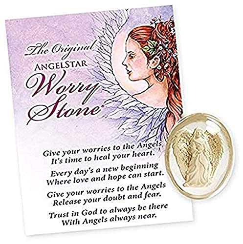 Angelstar 8717 AngeLight Angel Worry Stone, 1-1/2-Inch, Clear, Beige - Image 3