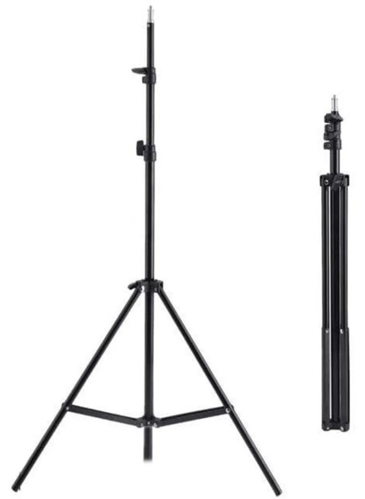 Lightweight Aluminum Folding Tripod Stand Adjustable Height Perfect for Photography & Outdoor Use - Image 1