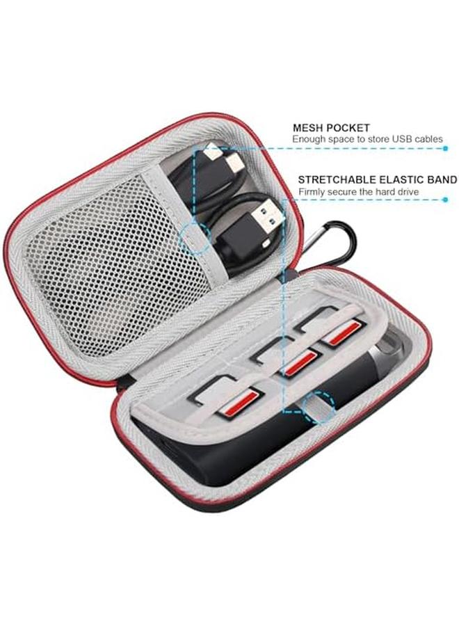Lacdo Hard Carrying Case For Generic T5 Evo Portable Ssd 2Tb 4Tb 8Tb Usb 3.2 Gen 1 External Solid State Drive Hard Eva Shockproof Water Resistant Protective Storage Travel Bag Black  - Image 4